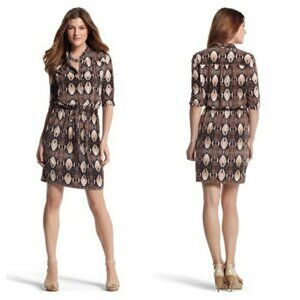 WHBM Snakeskin Print SNAKE Shirtdress Size XXS